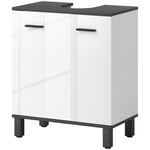 Bathroom Under Sink Cabinet With Adjustable Shelf High Gloss