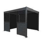 Aluminium Pergola With Anthracite Blinds & 2 Shutter Panels | 3m x 3m | Anthracite