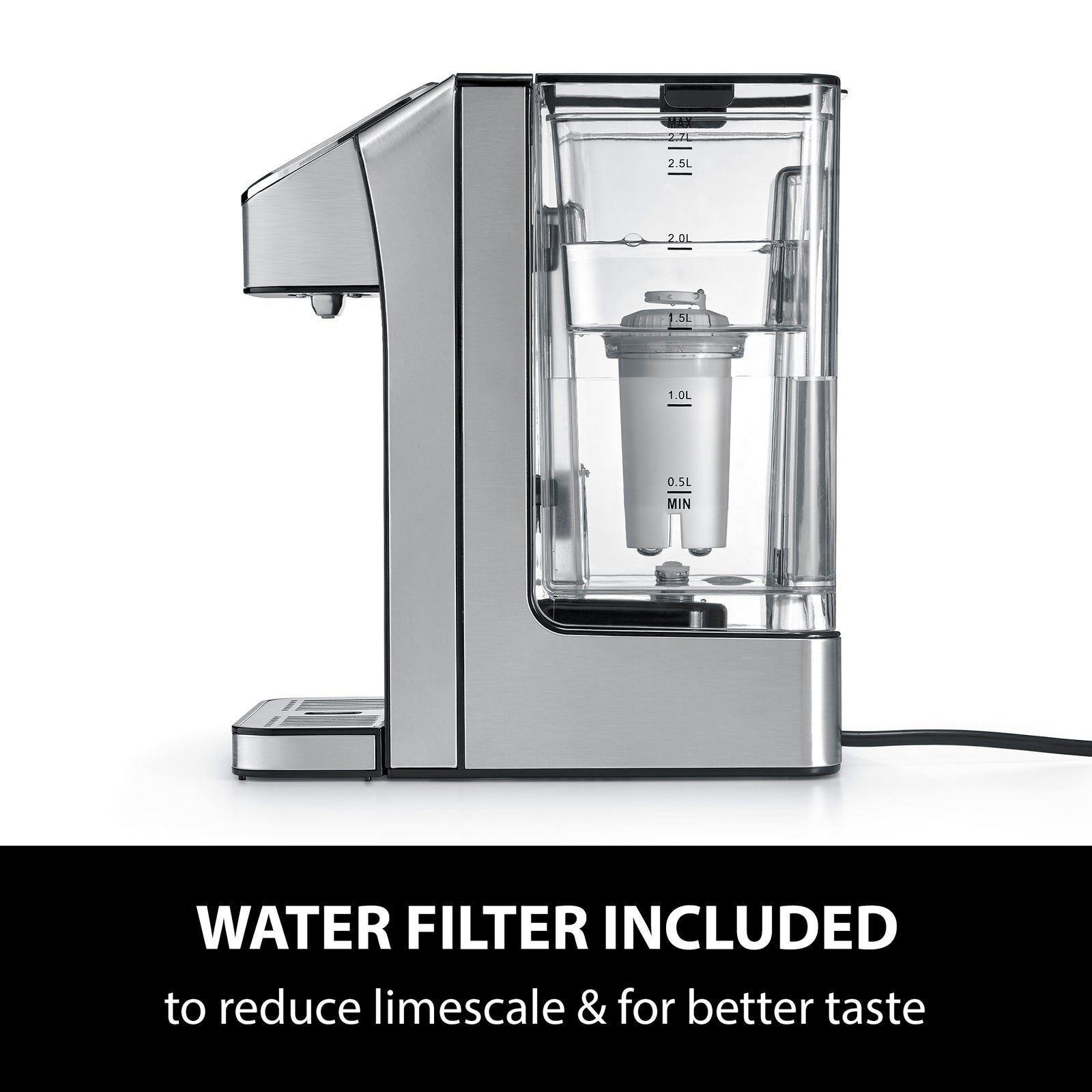 Hw770 Hot Water Dispenser, 2.7l, Instant Boiling Water With Memory Function