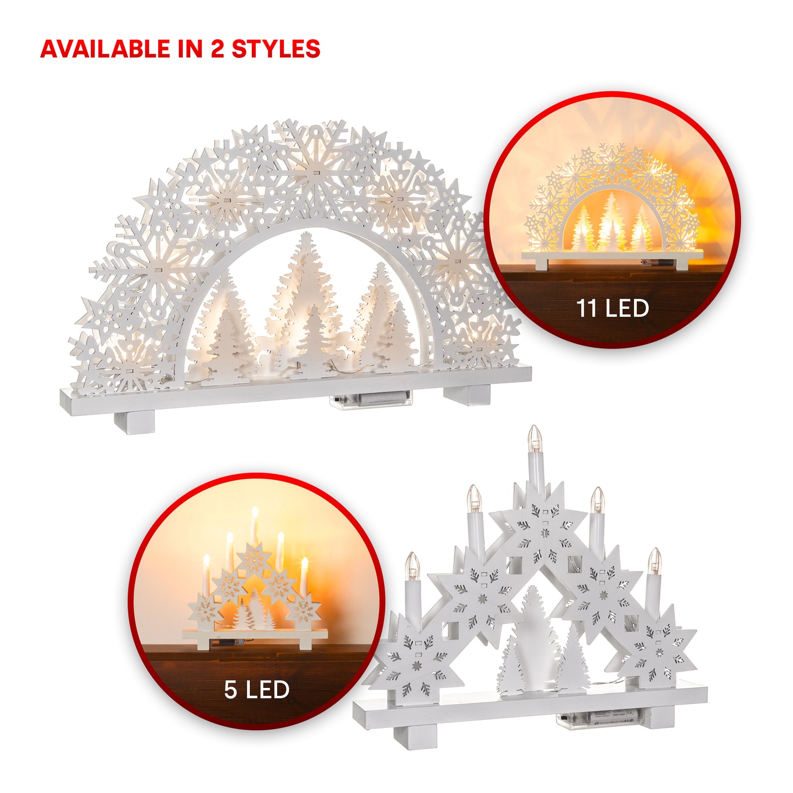 11 Led Christmas Candle Bridge