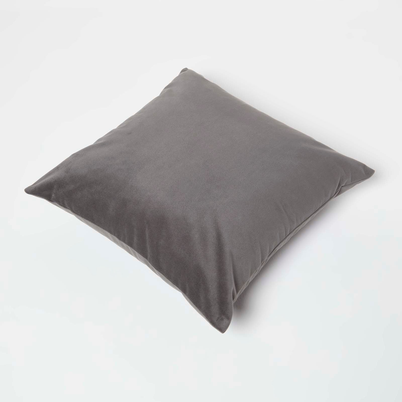 Velvet Cushion With Microfibre Insert | 45cm x 45cm | Grey