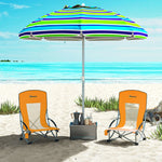 Set Of 2 Folding Beach Chair, Camping Chair With Carry Bag | Orange