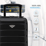 40x20x25cm Hard Case Cabin Suitcase Ryanair Free Approved Carry On | Cabin | Black