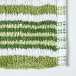 Handloomed Striped Cotton Bath Mat | 40 x 60cm | Green