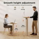 Electric Standing Desk Height Adjustable With Memory Control | Natural