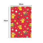 Pokemon Christmas Gift Wrap, 4 Sheet 4 Tag, Official Product
