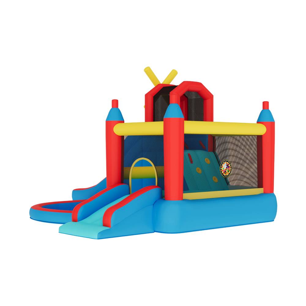 Breeins Large Inflatable Castle Bouncy House With Double Slides, Kids Bounce House Play Centre,heavy-duty Oxford Fabric, 480w Air Blower Included