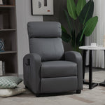 Recliner Sofa Chair Pu Leather Massage W/ Remote | Gray