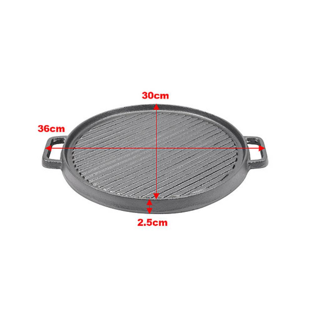 Black Cast Iron Grill Pan With Handles