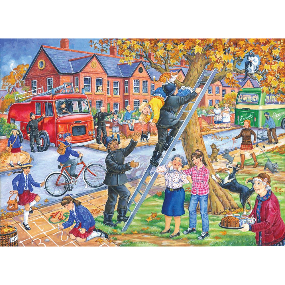 Saving Miss Kitty - Big 250 Piece Jigsaw Puzzle For Adults & Kids, With Extra Large Pieces
