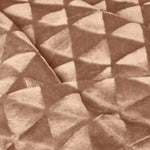 Geometric Triangle Velvet Throw | 160cm x 200cm | Brown