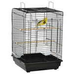 59cm Bird Cage With Openable Top, Stand, Tray, Handles, Feeding Bowls