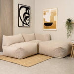 Tetra Cord Recliner Sofa Section | Beige