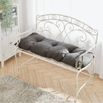 Comfortable Rectangular Tufted Bench Cushion Soft Seat Pad | Small | Dark Grey