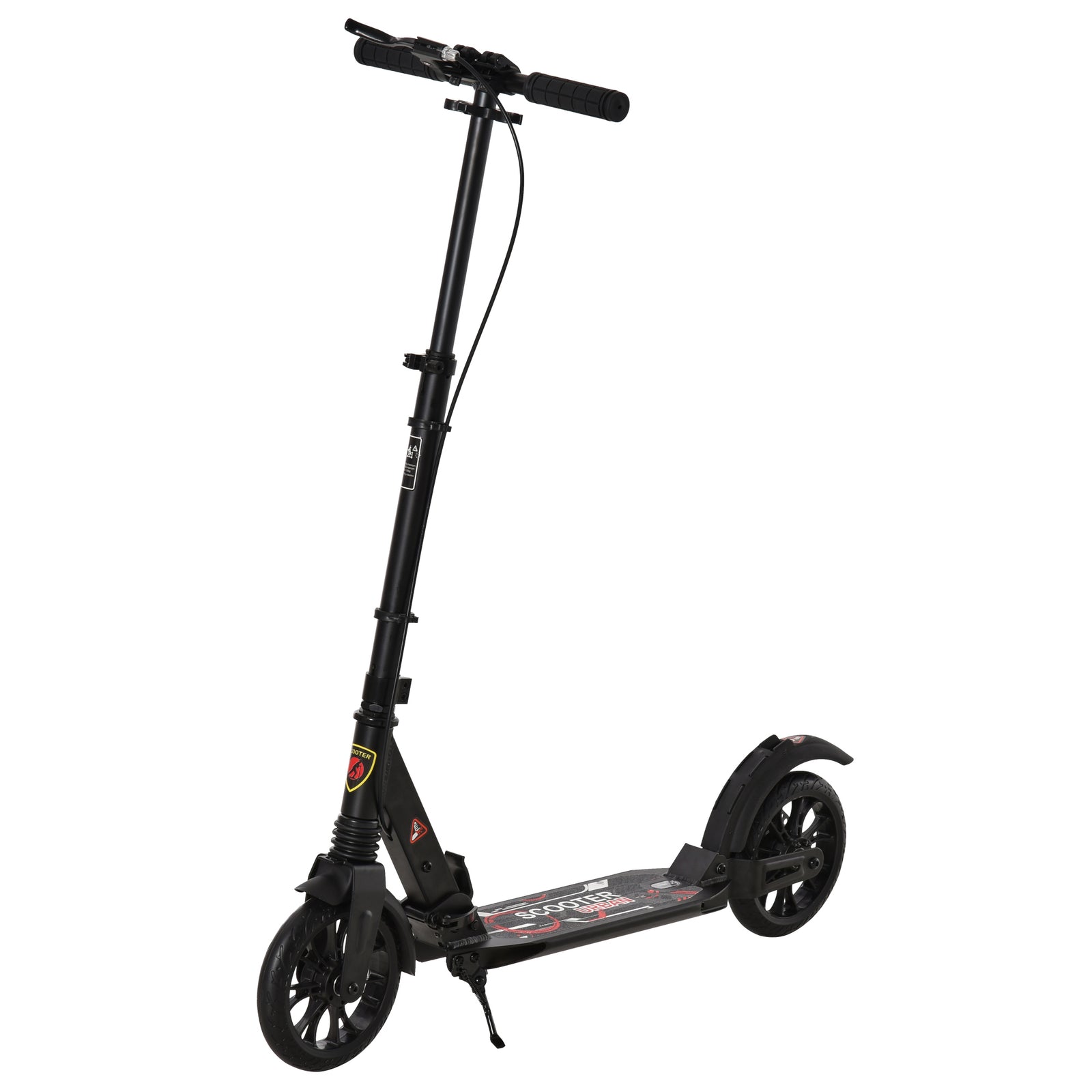 Adult Teens Kick Scooter Foldable 14+ W/ Rear Wheel& Brake | Black