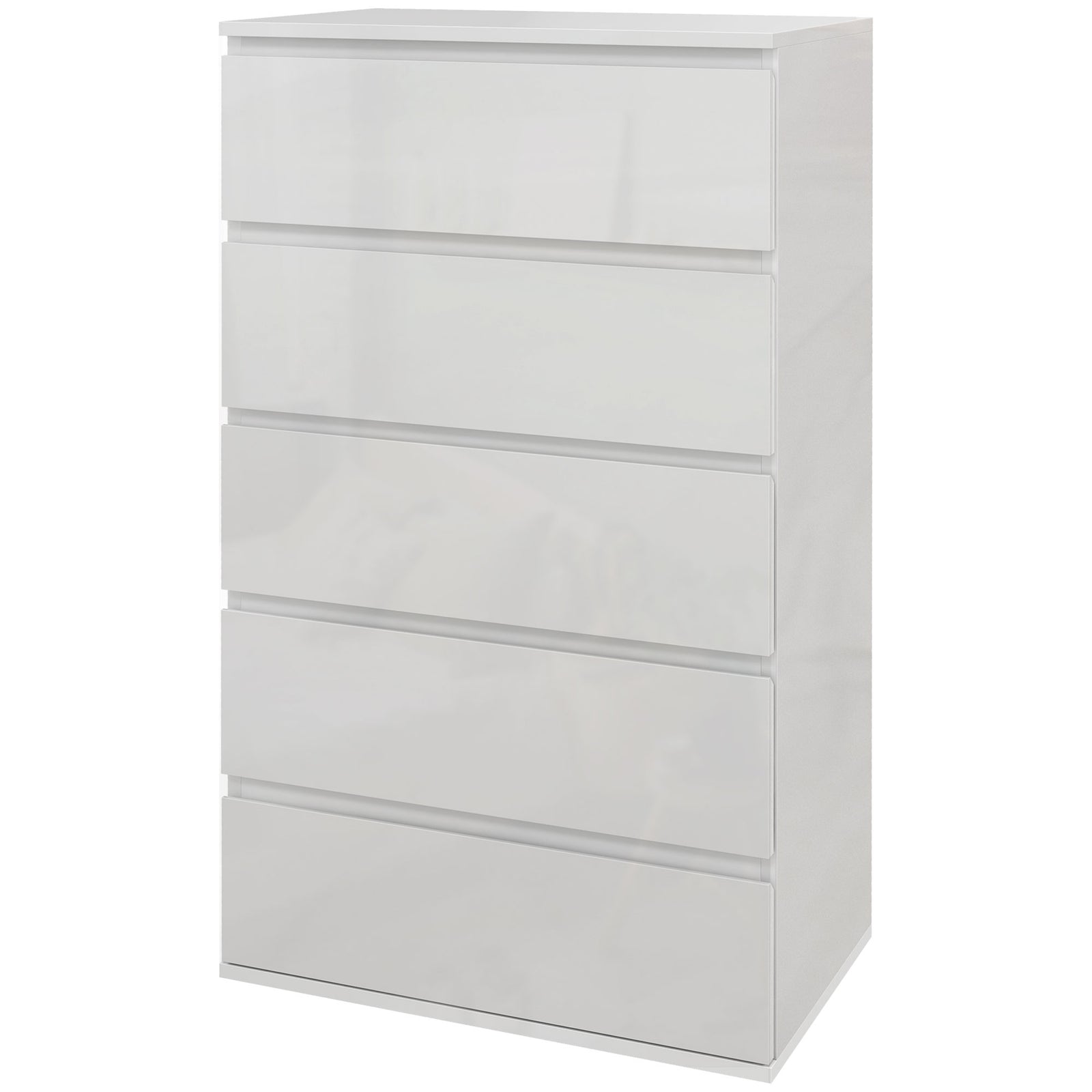 4/5 Drawer Bedroom Chest Of Drawers High Gloss | Large | White