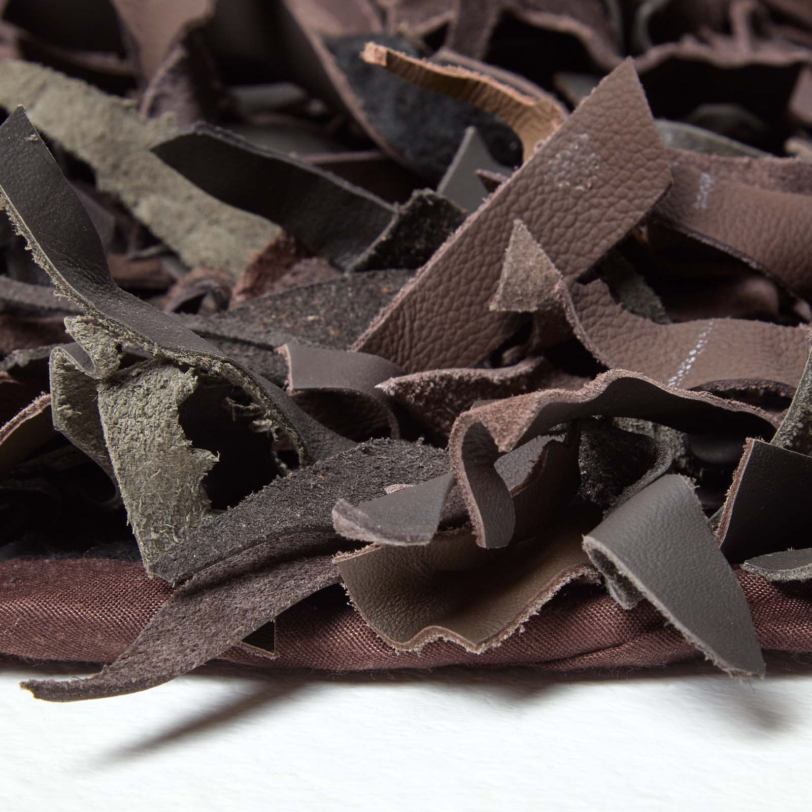 Dallas Leather Shaggy Rug | 150cm | Chocolate