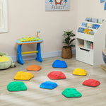 Balance Stepping Stones For Kids, River Stones With Non-slip Bottom | Set of 9 | Multi