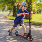 Folding Electric Scooter With Rear Wheel Brake | Red