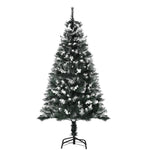 4/5ft Snow-dipped Christmas Tree, Berries Stand | 5ft | Green