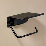 Toilet Roll Holder With Lid, Screw-in Or Self-adhesive, Matt Black, Next