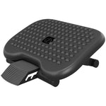 Foot Rest Adjustable Height And Angle Home Office Footstool | One Size | Black