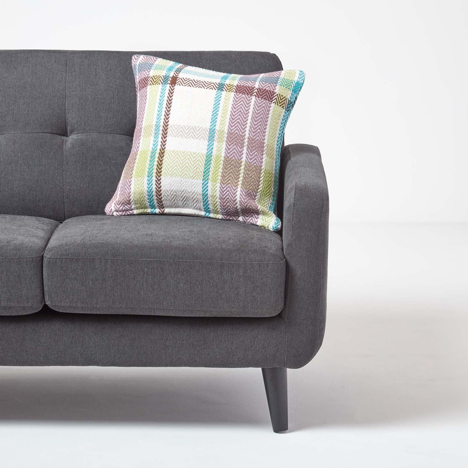 Tartan Cotton Falun Cushion Cover | 45cm x 45cm | Green