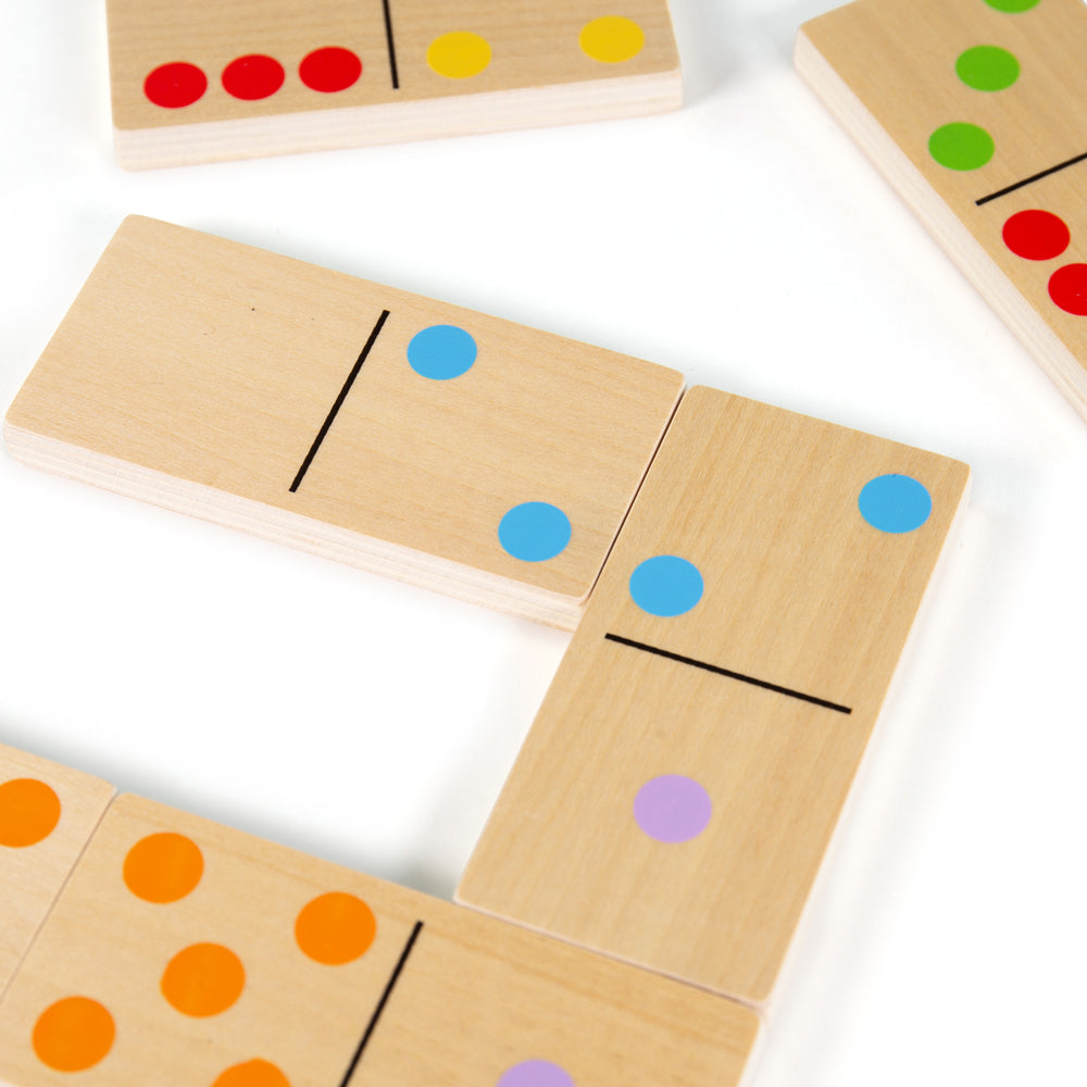 Wooden Jumbo Dominoes Set, Includes 28 Pieces