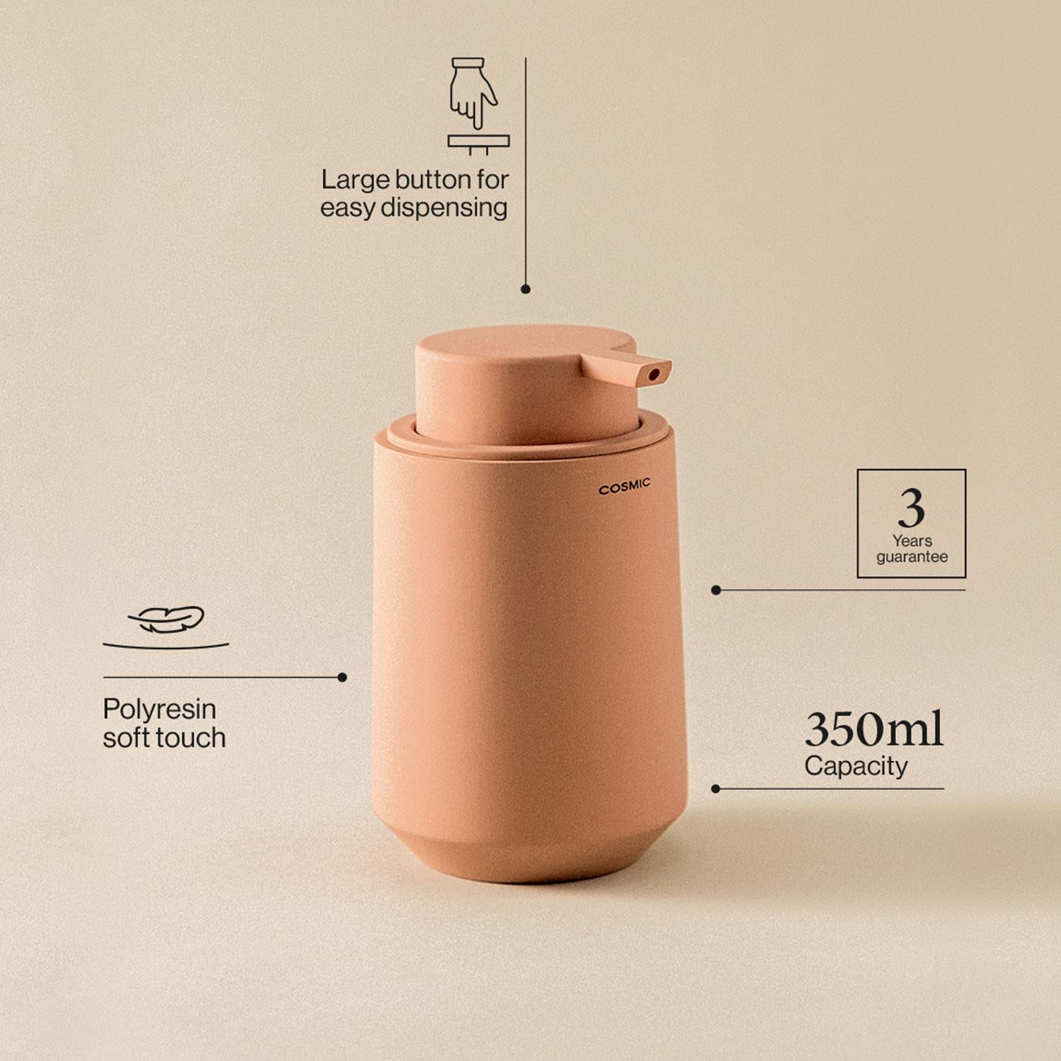 Soap Dispenser, 350ml Non-drip Nozzle , Saona Collection | Vulcano