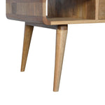 Solid Wood Curved Oak-ish Coffee Table