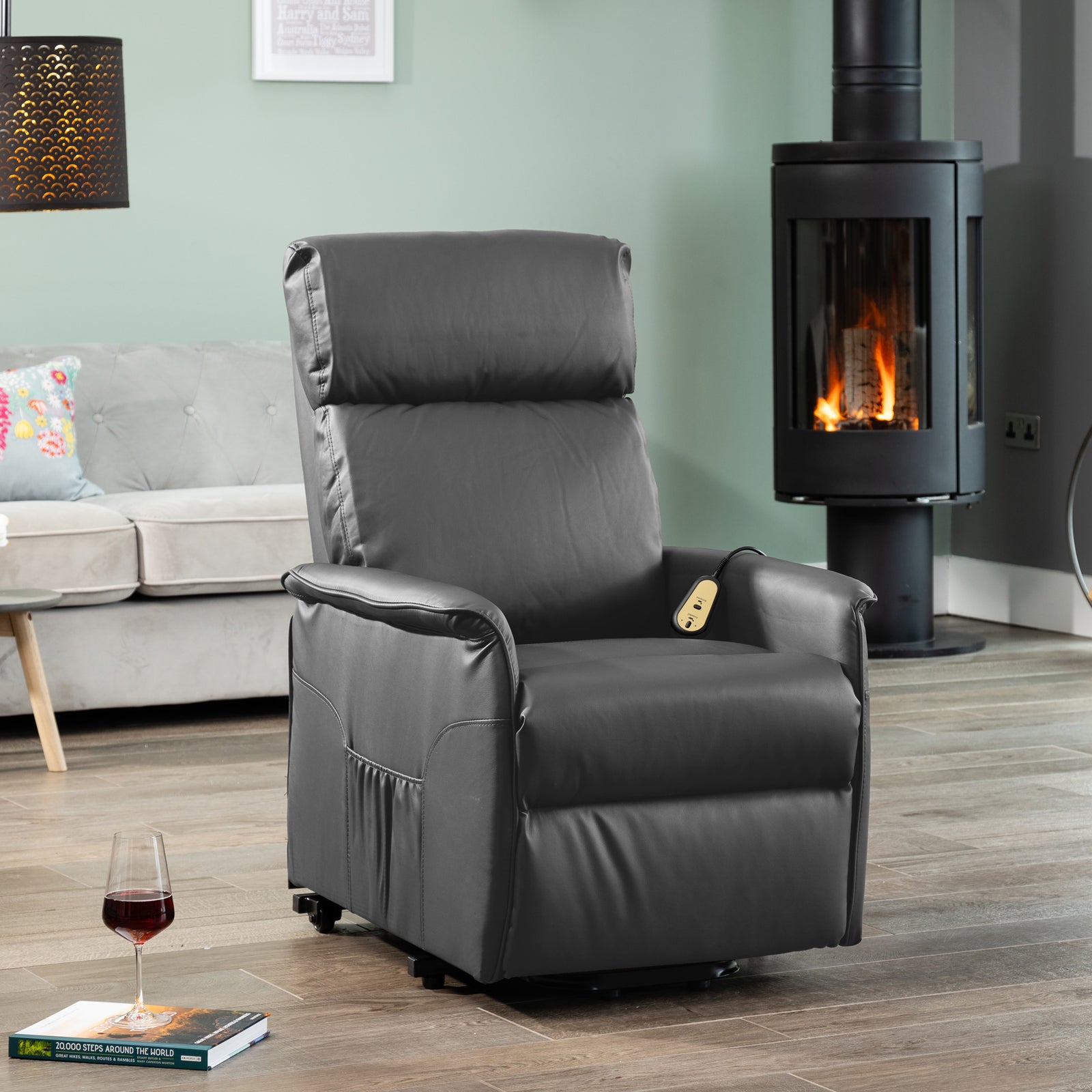 Townsend Electric Lift Assist Rise And Recline Chair | Grey