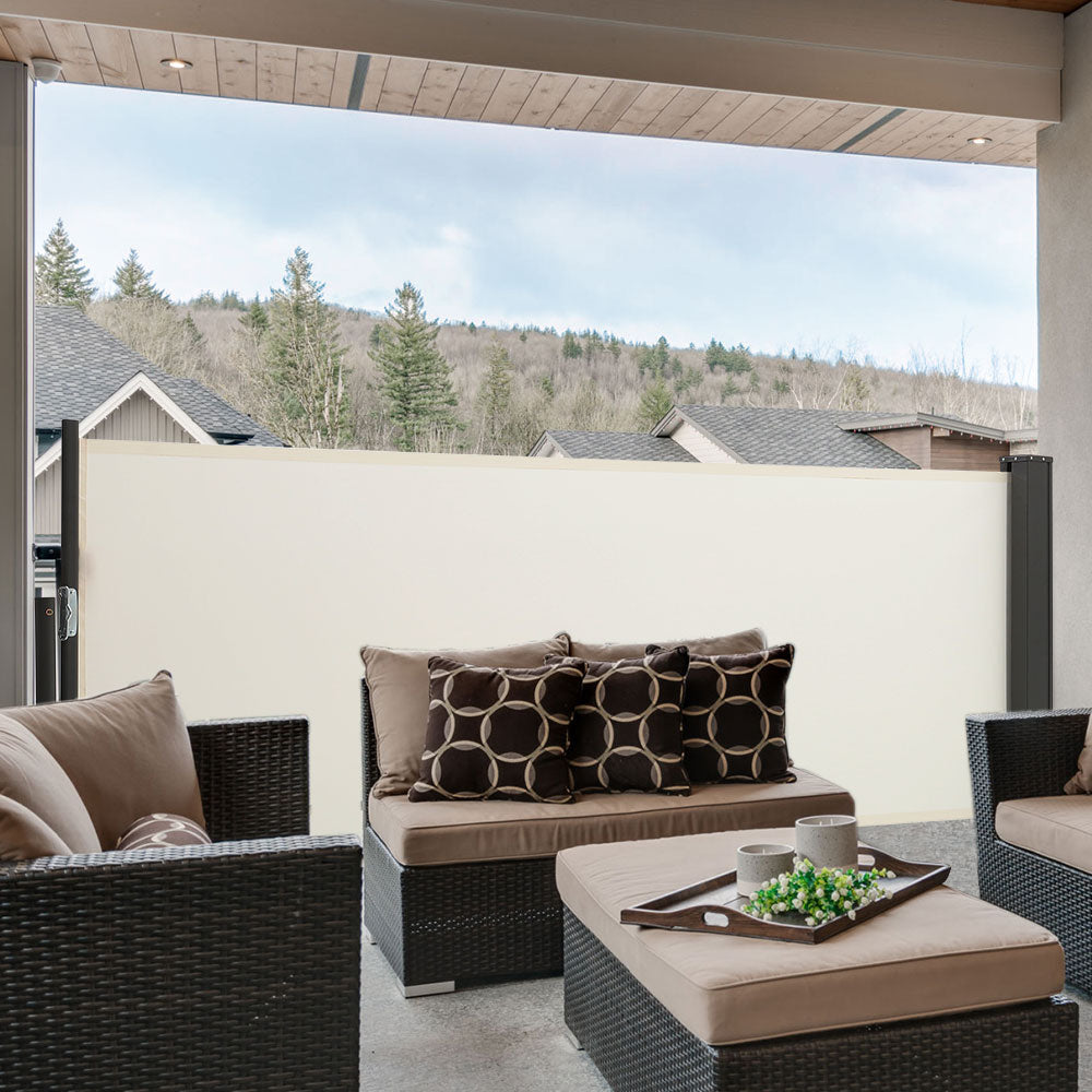 300cm Outdoor Patio Retractable Side Awning Balcony Sunshade Blind