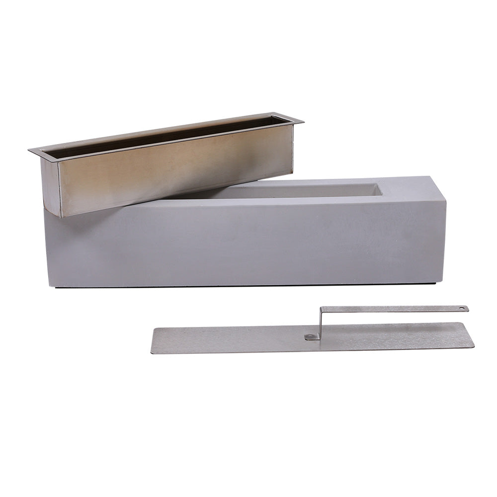 Tabletop Cement Ethanol Fireplace With Extinguisher Lid