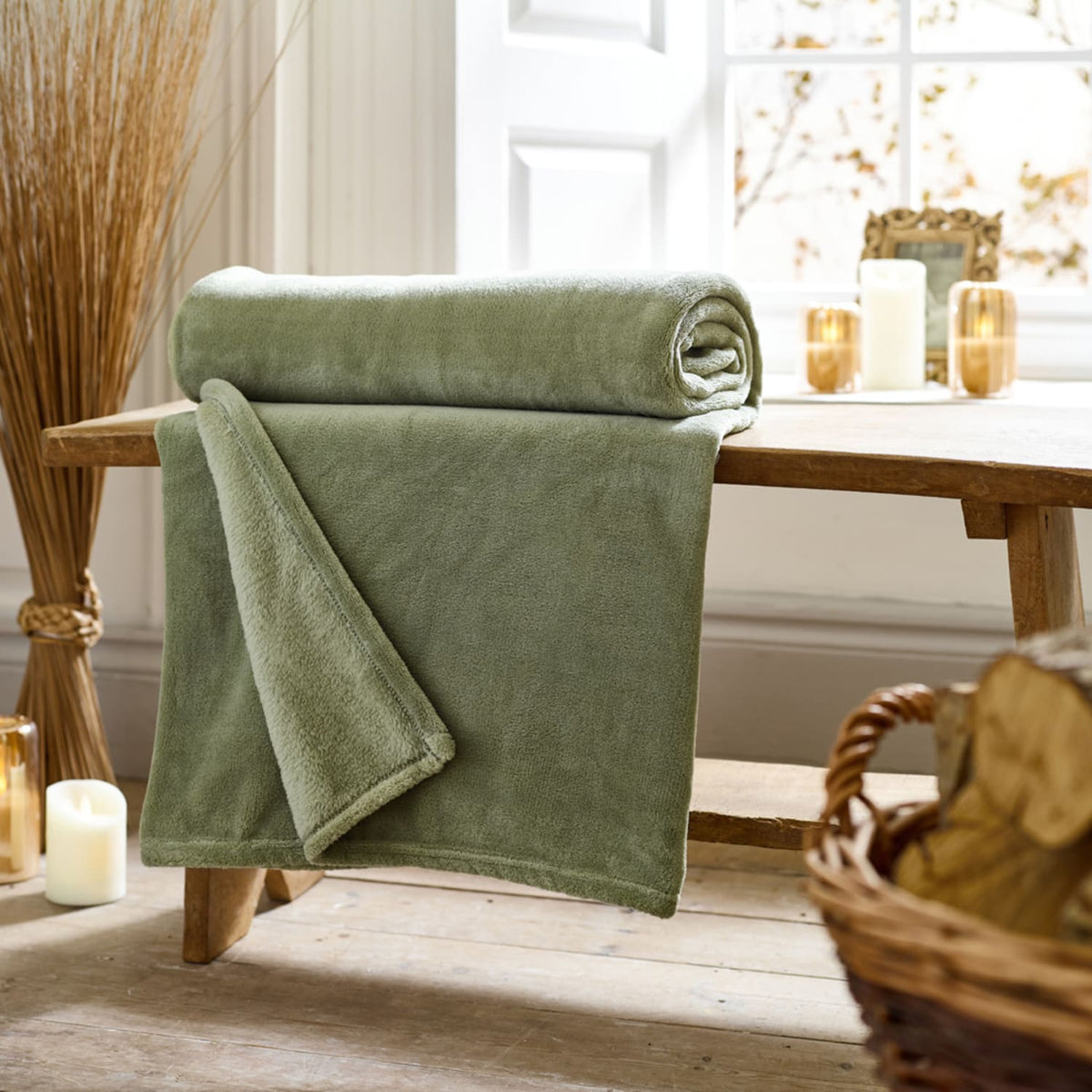 Snuggle Touch Supersoft Fleece Throw | 150cm x 200cm | Green