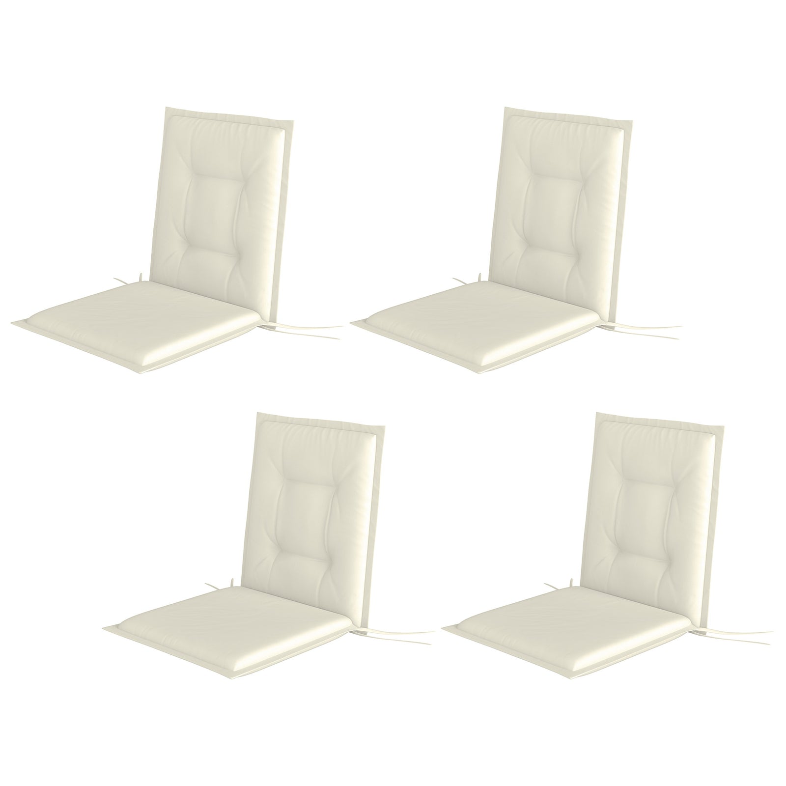 Outdoor Dining Chair Cushions | White