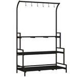 3 Tiered Plant Stand Ladder Shelf With Hanging Hooks