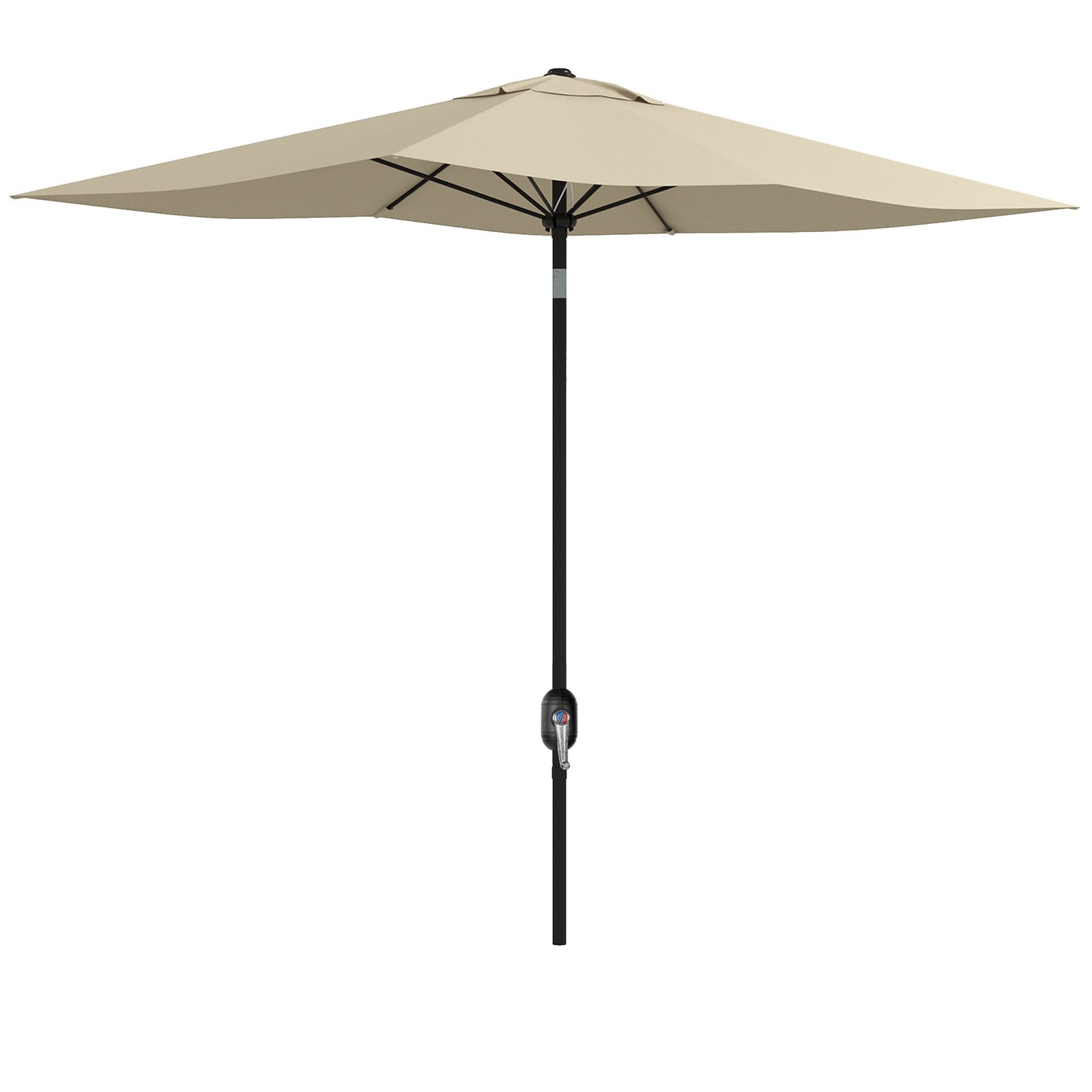 2x3m Rectangular Parasol Patio Outdoor Table Umbrella | Cream
