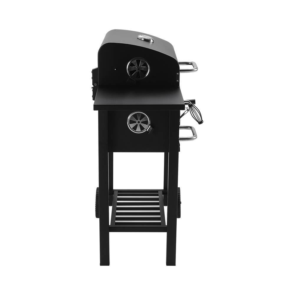 Outdoor Charcoal Grill With Side Tables