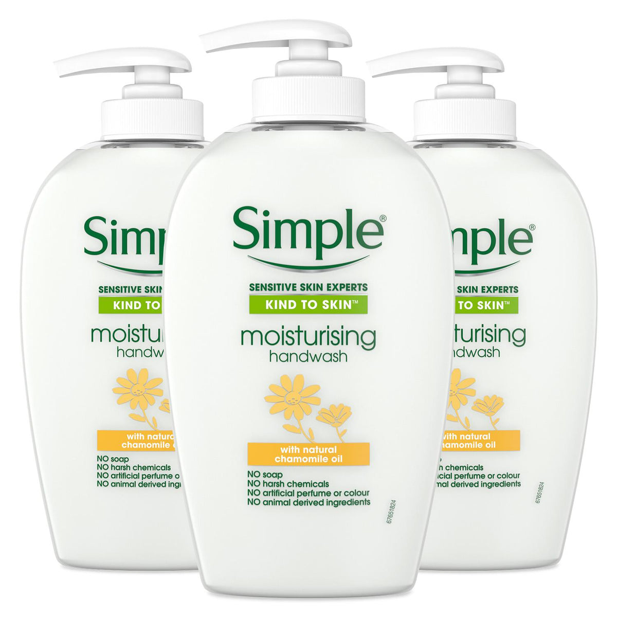 Sensitive Skin Expert Moisturising Handwash With Chamomile Oil 250ml, 3pk | Set of 3 | White