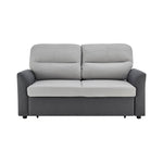 Faux Suede Double Pull-out Sofa Bed - 2 Seater