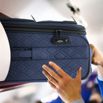 Medium 26" Lightweight 4 Wheel 800d Soft Case Quilted Suitcases Set Of 3 Anti Crack - Cabin & Hold Luggage 100+ Airlines Approved | Medium | Navy Blue
