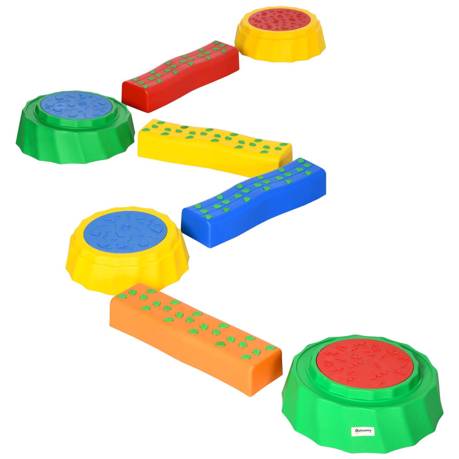 Eight-piece Kids Stepping Stones W/ Non-slip Surface & Bottom, For Kids