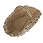 Wicker Antique Wash Harvesting Trug Baskets | Small