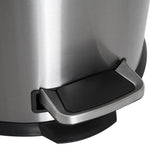 Foot Pedal Bin Stainless Steel Metal Waste Rubbish Lid