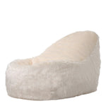 Faux Fur Bean Bag Lounger Giant Bean Bag Chair, Cream