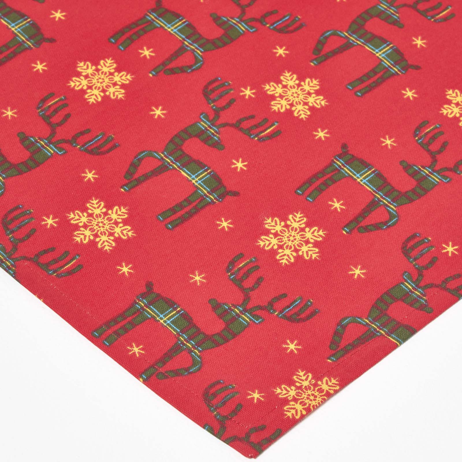 Red Reindeer Christmas Napkins, Set Of 4