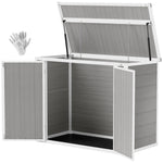 4.7 X 2.5ft Lockable Garden Shed, Double Bin Storage Shed