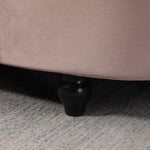 Semi-circle Bed End Bench Ottoman With Storage | Pink
