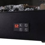 L-Shaped Smart Electric Fireplace with APP & Remote Control, 750W/1500W Recessed Fireplace Heater, 12 Flame Colours, Adjustable Brightness, Timer & Realistic Crystal Flame Effect, Black Electric Fireplace