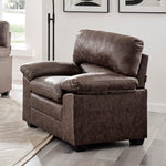 Oxford Faux Leather Sofa 1 Seater | Chocolate